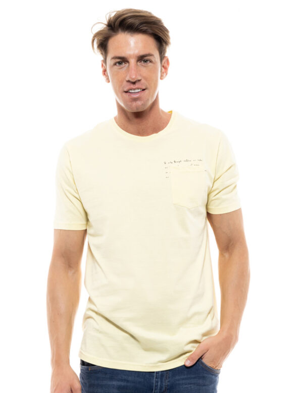 Biston fashion ανδρικό t-shirt 47-206-002 YELLOW
