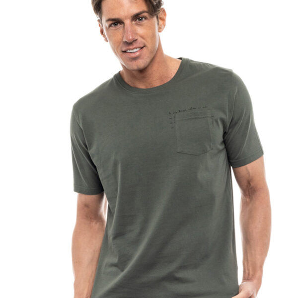 Biston fashion ανδρικό t-shirt 47-206-002 KHAKI