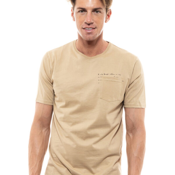 Biston fashion ανδρικό t-shirt 47-206-002 DK BEIGE