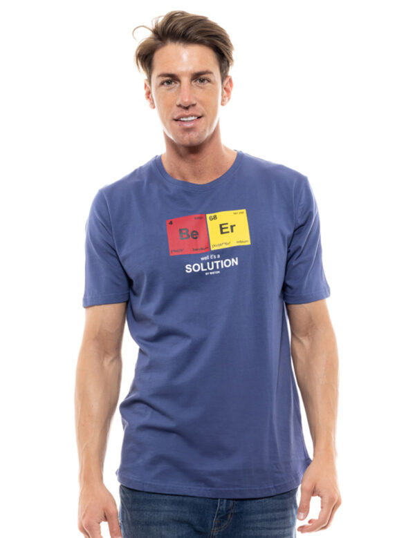 Biston fashion ανδρικό t-shirt 47-206-022 INDIGO
