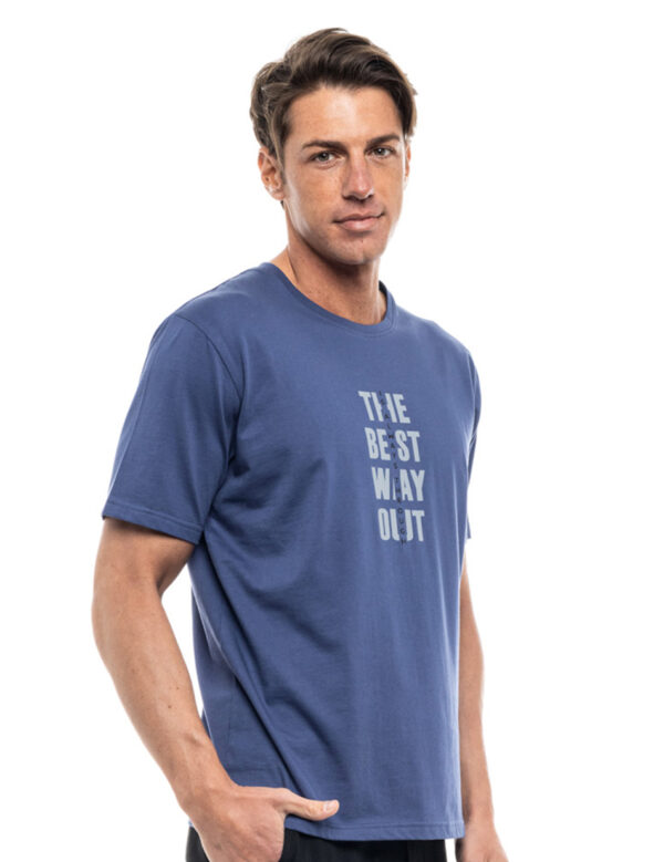 Biston fashion ανδρικό t-shirt 47-206-023 INDIGO