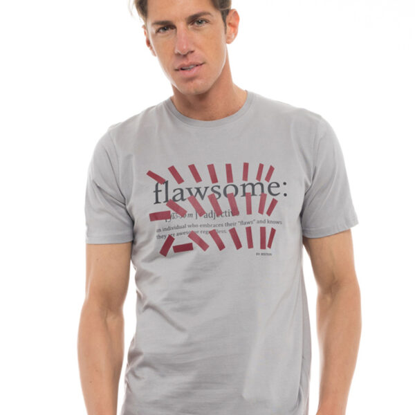 Biston fashion ανδρικό t-shirt 47-206-035 LT GREY