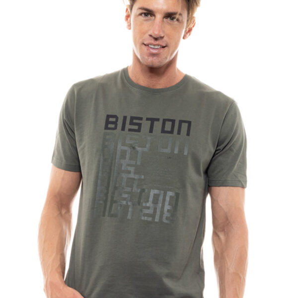 Biston fashion ανδρικό t-shirt 47-206-037 KHAKI
