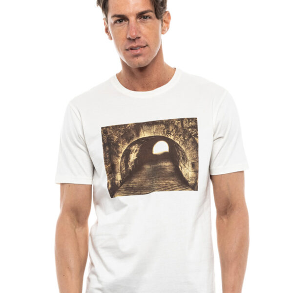 Biston fashion ανδρικό t-shirt 47-206-042 OFF WHITE