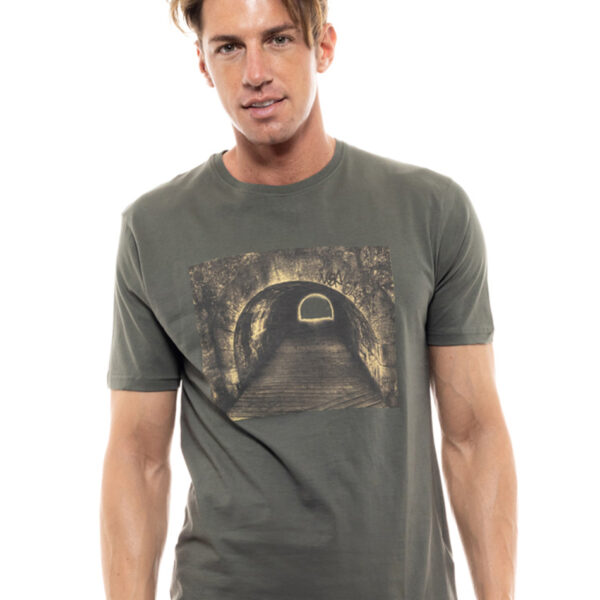 Biston fashion ανδρικό t-shirt 47-206-042 KHAKI