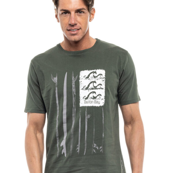 Biston fashion ανδρικό t-shirt 47-206-064 KHAKI