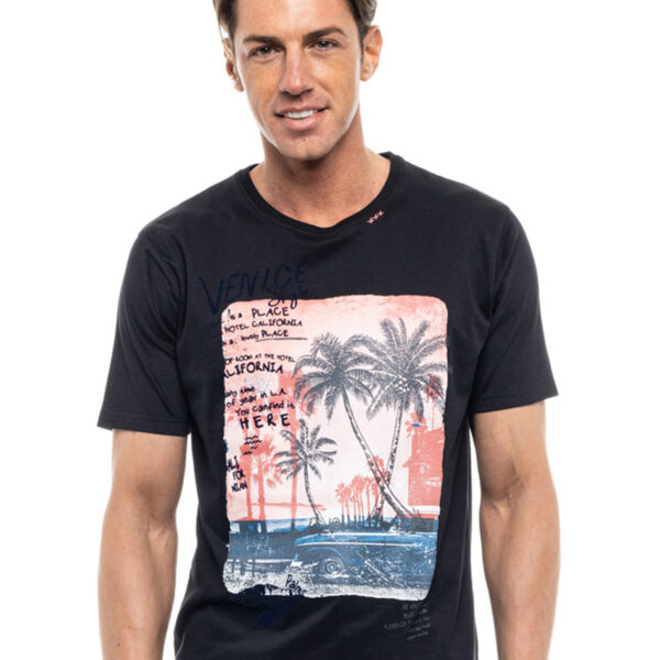 Biston fashion ανδρικό t-shirt 47-206-065 BLACK