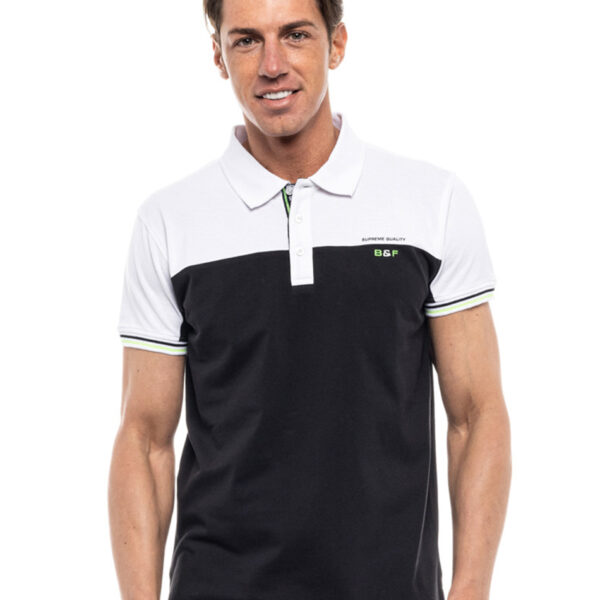 Biston fashion ανδρικό polo shirt 47-206-066 BLACK