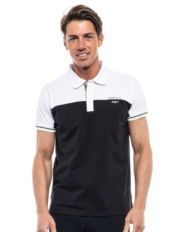 Biston fashion ανδρικό polo shirt 47-206-066 BLACK