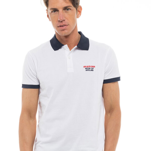 Splendid fashion ανδρικό polo shirt 47-206-068 WHITE