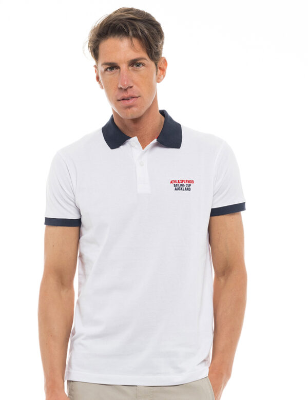 Splendid fashion ανδρικό polo shirt 47-206-068 WHITE