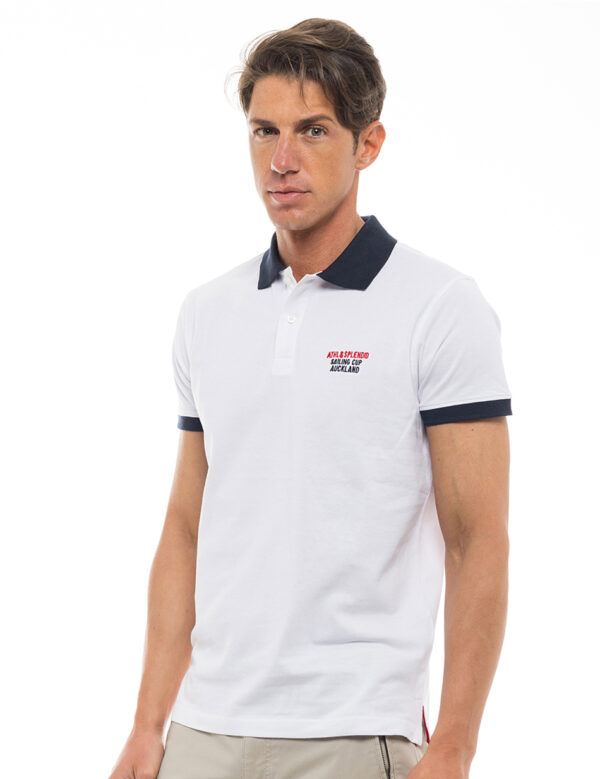 Splendid fashion ανδρικό polo shirt 47-206-068 WHITE