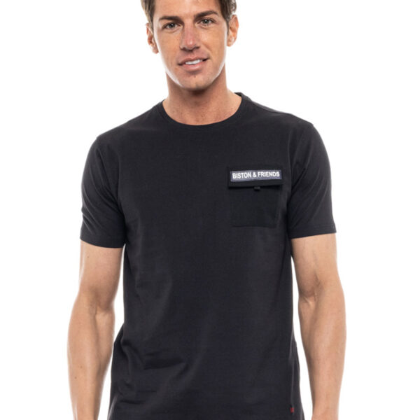 Biston fashion ανδρικό t-shirt 47-206-078 BLACK