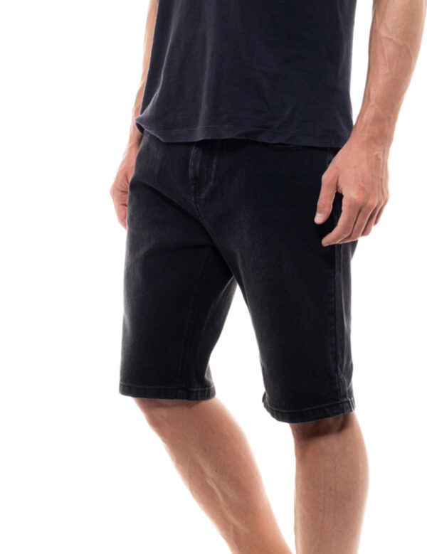 Biston fashion ανδρική τζιν βερμούδα 47-221-016 BLACK