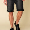 Biston fashion ανδρική τζιν βερμούδα 47-221-016 BLACK