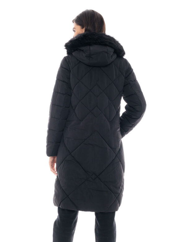 Splendid fashion γυναικείο μακρύ μπουφάν 48-101-016 BLACK