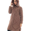 Splendid fashion γυναικείο μακρύ μπουφάν 48-101-016C CHOCOLATE