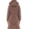 Splendid fashion γυναικείο μακρύ μπουφάν 48-101-016C CHOCOLATE