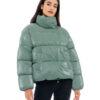 Biston fashion γυναικείο κοντό μπουφάν με ψηλό γιακά 48-101-024 MINT