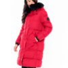 Biston fashion γυναικείο μακρύ μπουφάν 48-101-057 RED