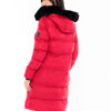 Biston fashion γυναικείο μακρύ μπουφάν 48-101-057 RED