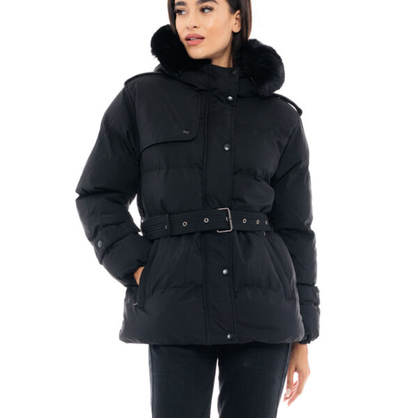 Splendid fashion γυναικείο κοντό μπουφάν 48-101-059 BLACK