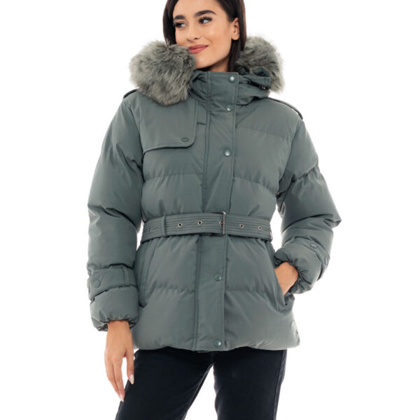 Splendid fashion γυναικείο κοντό μπουφάν 48-101-059 GREEN