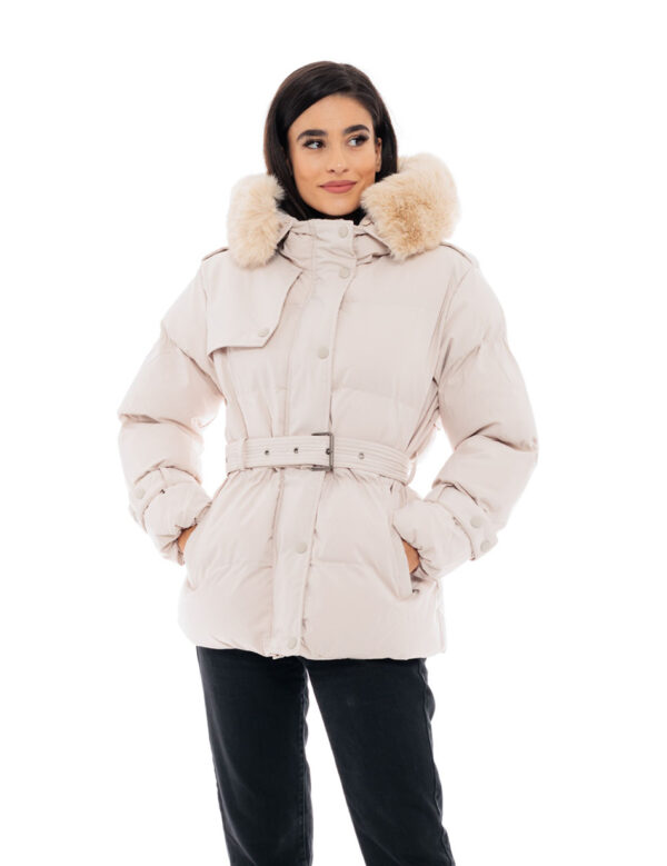 Splendid fashion γυναικείο κοντό μπουφάν 48-101-059 LT BEIGE