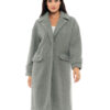 Splendid fashion γυναικείο μακρύ παλτό από προβατάκι 48-101-062 MINT