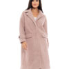 Splendid fashion γυναικείο μακρύ παλτό από προβατάκι 48-101-062 BEIGE