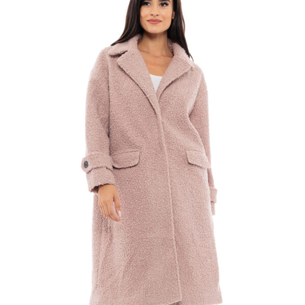 Splendid fashion γυναικείο μακρύ παλτό από προβατάκι 48-101-062 BEIGE