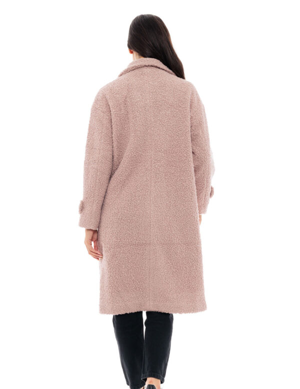 Splendid fashion γυναικείο μακρύ παλτό από προβατάκι 48-101-062 BEIGE