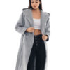 Biston fashion γυναικείο μακρύ παλτό 48-101-064 DK GREY