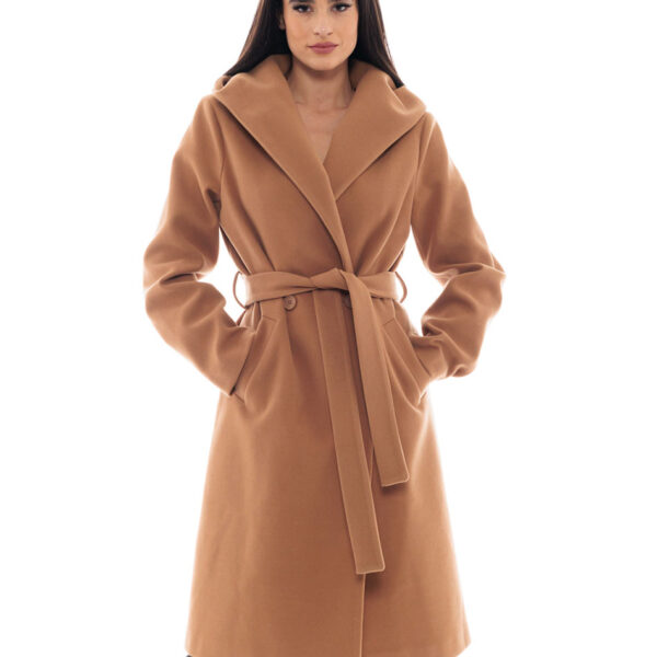Biston fashion γυναικείο μακρύ παλτό 48-101-064 CAMEL