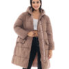 Splendid fashion γυναικείο μακρύ μπουφάν 48-101-081 DK BEIGE