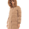 Splendid fashion γυναικείο μακρύ μπουφάν 48-101-082C CAMEL