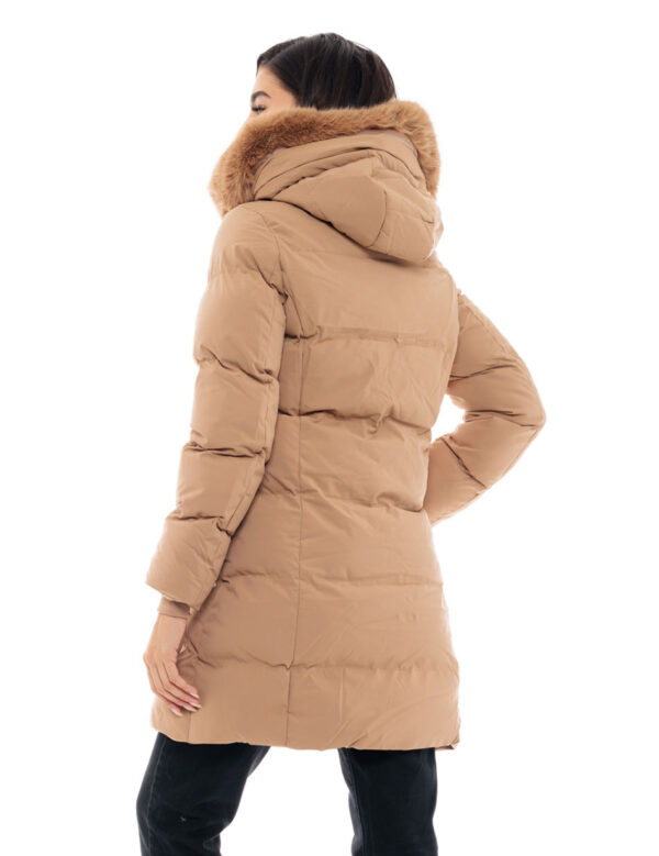 Splendid fashion γυναικείο μακρύ μπουφάν 48-101-082C CAMEL