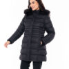 Splendid fashion γυναικείο μακρύ μπουφάν 48-101-090 BLACK