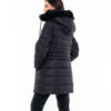 Splendid fashion γυναικείο μακρύ μπουφάν 48-101-090 BLACK