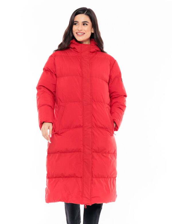 Biston fashion γυναικείο μακρύ μπουφάν 48-101-094 CORAL