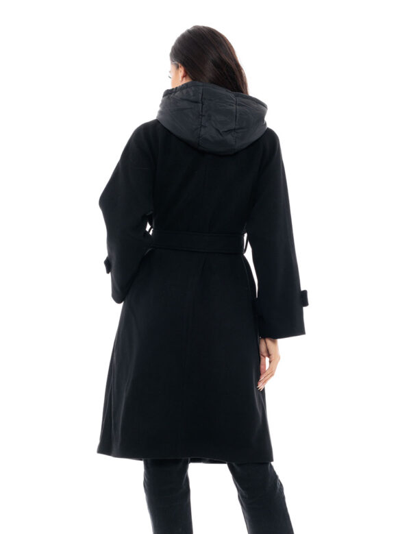 Biston fashion γυναικείο μακρύ παλτό 48-101-100 BLACK