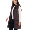 Splendid fashion γυναικείο μακρύ αμάνικο μπουφάν 48-102-004 CHOCOLATE
