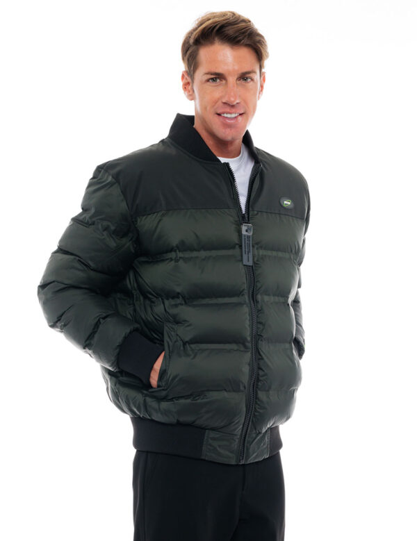 Biston fashion ανδρικό κοντό bomber μπουφάν 48-201-021 DK GREEN