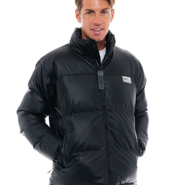 Biston fashion ανδρικό κοντό μπουφάν με γιακά 48-201-027 BLACK