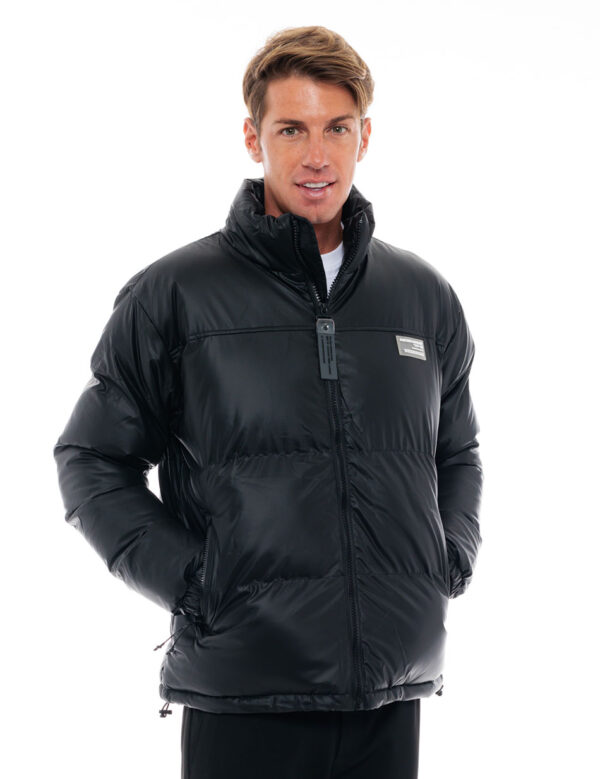 Biston fashion ανδρικό κοντό μπουφάν με γιακά 48-201-027 BLACK