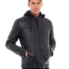 Splendid fashion ανδρικό κοντό πανωφόρι δερματίνης 48-201-029 BROWN