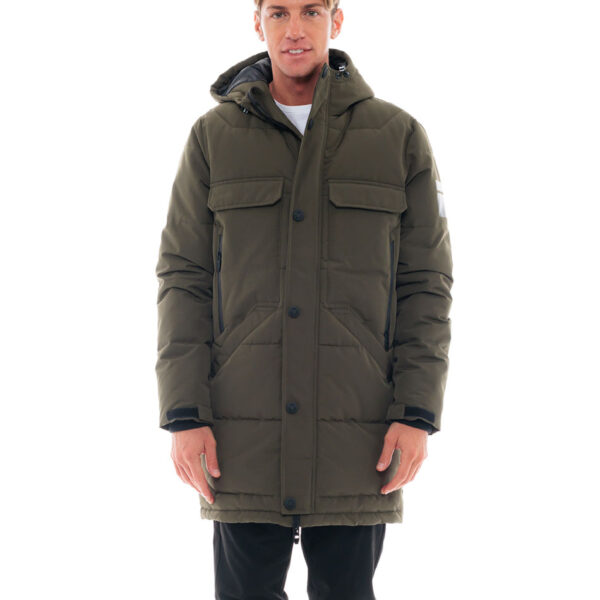 Biston fashion ανδρικό μακρύ μπουφάν 48-201-089 KHAKI