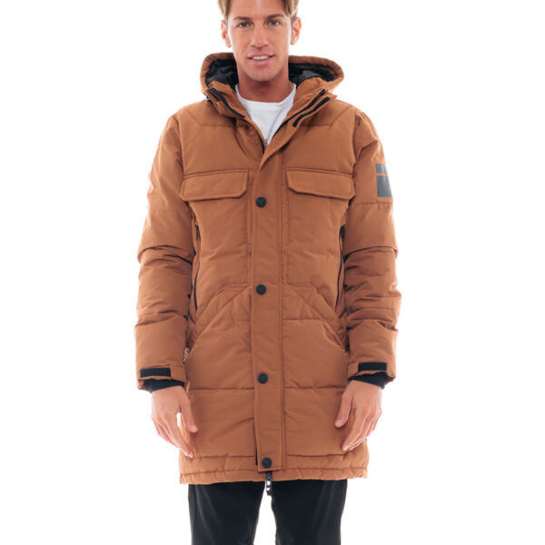 Biston fashion ανδρικό μακρύ μπουφάν 48-201-089 CAMEL