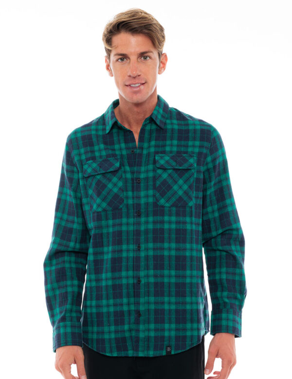 Biston fashion ανδρικό πουκάμισο 48-203-006 GREEN CHECK