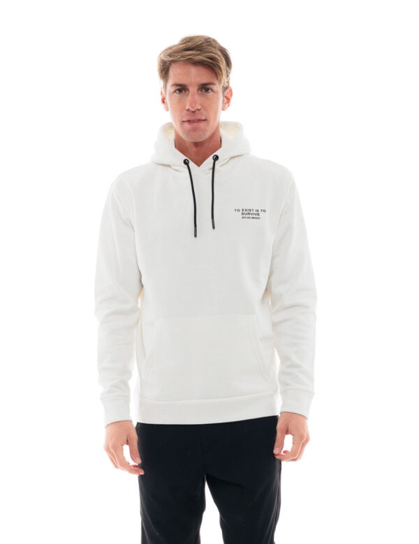 Splendid fashion ανδρική μπλούζα με ψηλό γιακά 48-206-052 OFF WHITE
